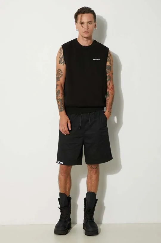 AAPE shorts men's black color AAPSPMA668XXM