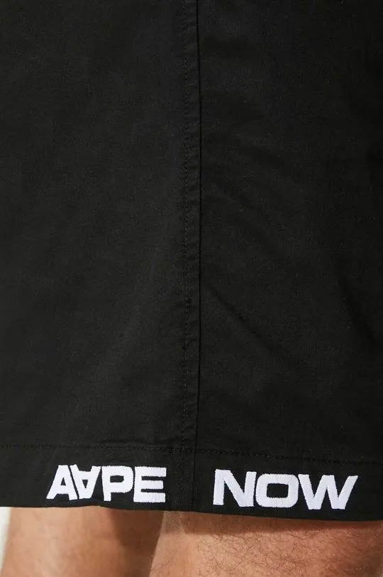 AAPE shorts men's black color AAPSPMA668XXM