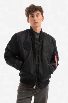 Alpha Industries bomber jacket MA-1 VF NASA men's black color 166107.404