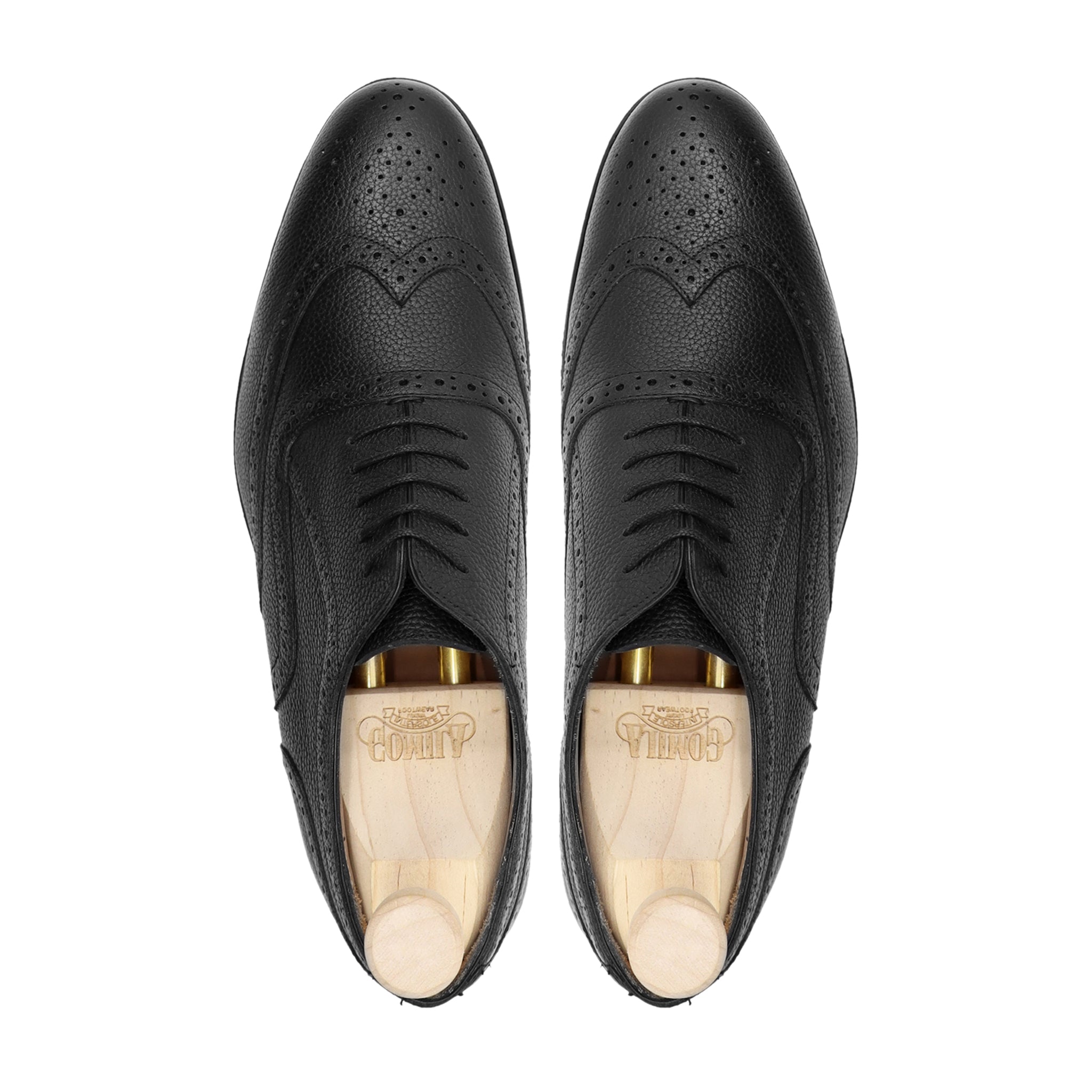 ALVADOR - BLACK PEBBLE GRAIN OXFORD