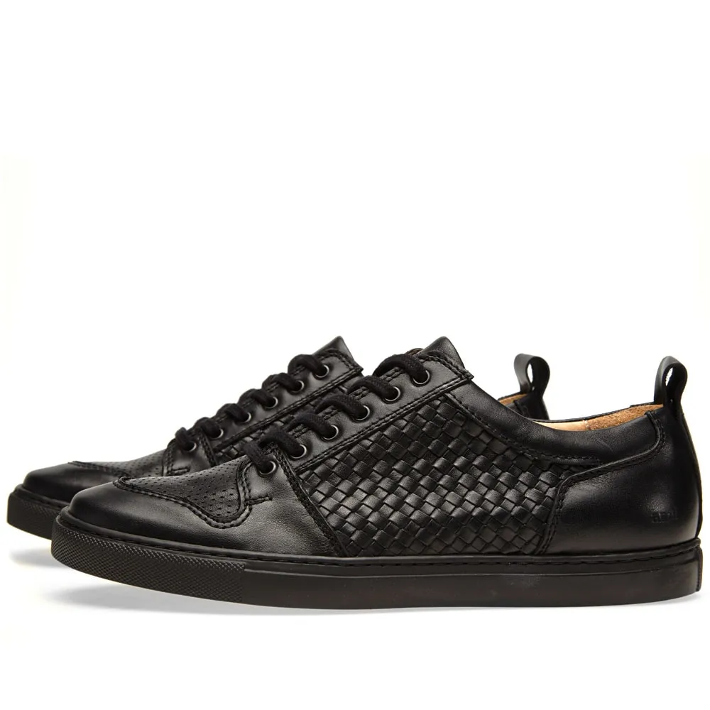 AMI Woven Leather SneakerBlack