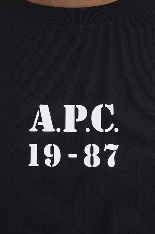 A.P.C. cotton sweatshirt Sweat Gaby men's black color