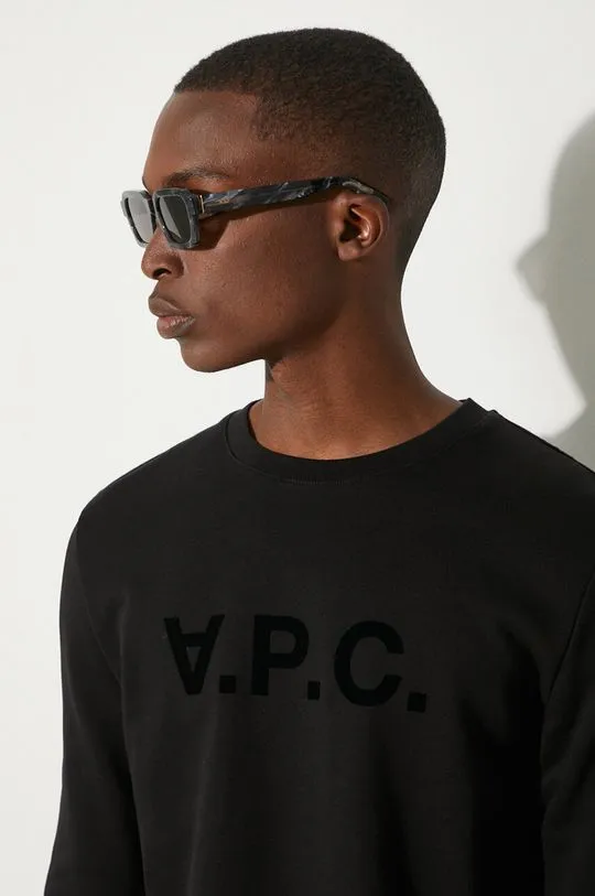 A.P.C. cotton sweatshirt Sweat Vpc men's black color