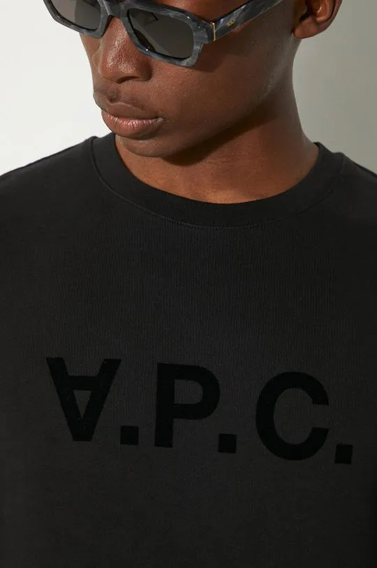 A.P.C. cotton sweatshirt Sweat Vpc men's black color