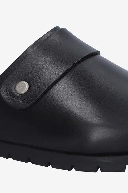 A.P.C. leather sliders men's black color