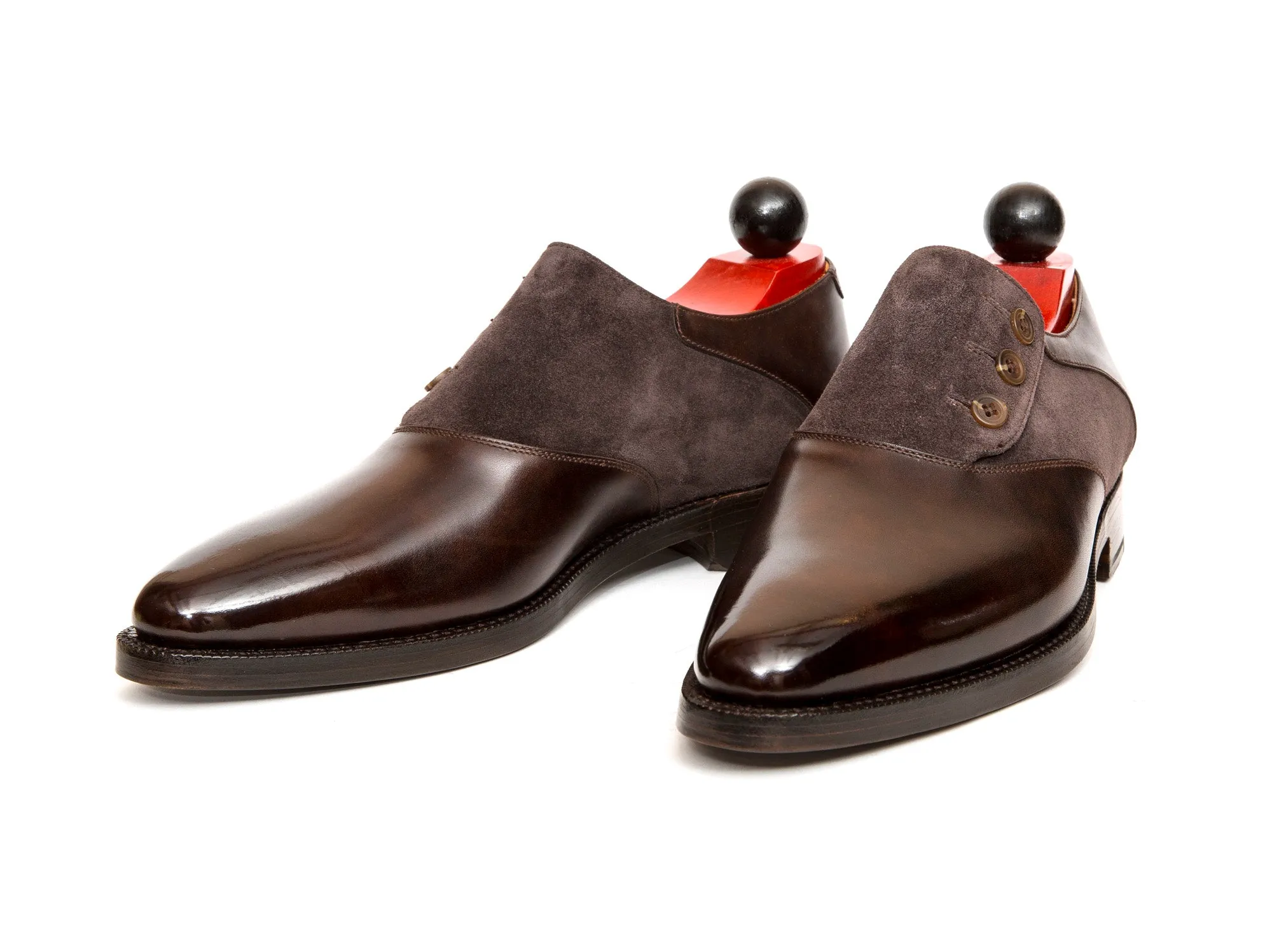 Aurora - MTO - Dark Brown Museum Calf / Dark Brown Suede - JKF Last - Double Leather Sole