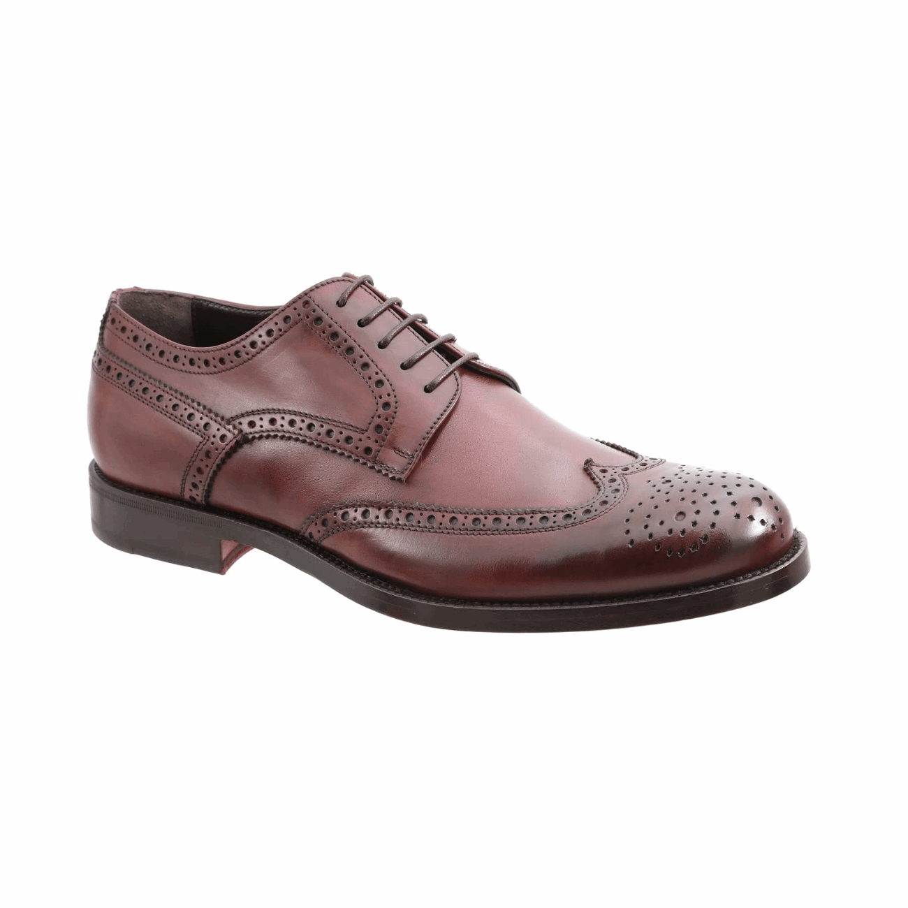 Bellesi Wingtip Leather Men's Derby, Brown