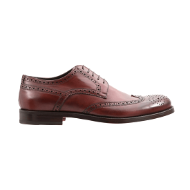 Bellesi Wingtip Leather Men's Derby, Brown