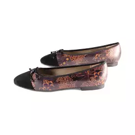 Beryl Brown Printed Suede F23