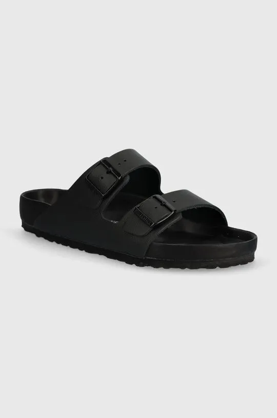 Birkenstock leather sliders Arizona men's black color 1026824