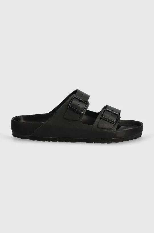 Birkenstock leather sliders Arizona men's black color 1026824