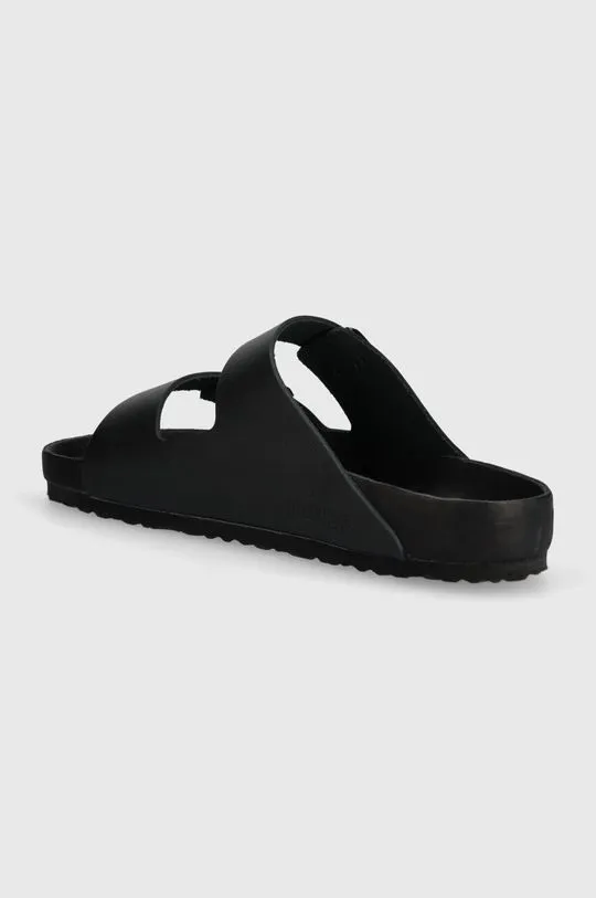 Birkenstock leather sliders Arizona men's black color 1026824