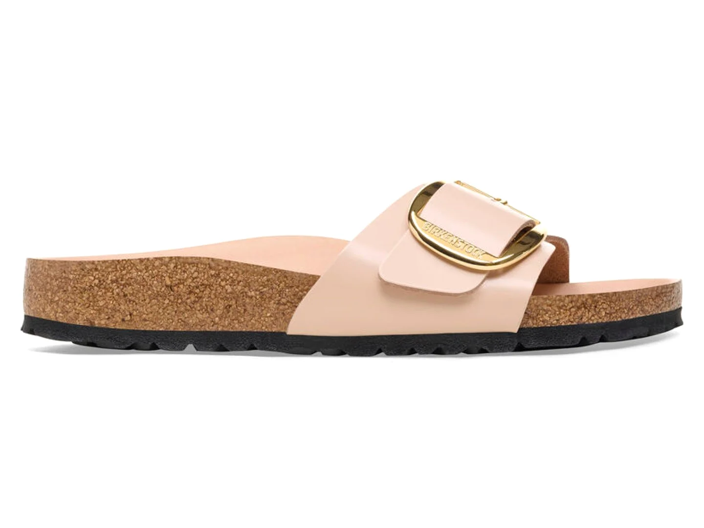 Birkenstock: Madrid Big Buckle in High Shine New Beige