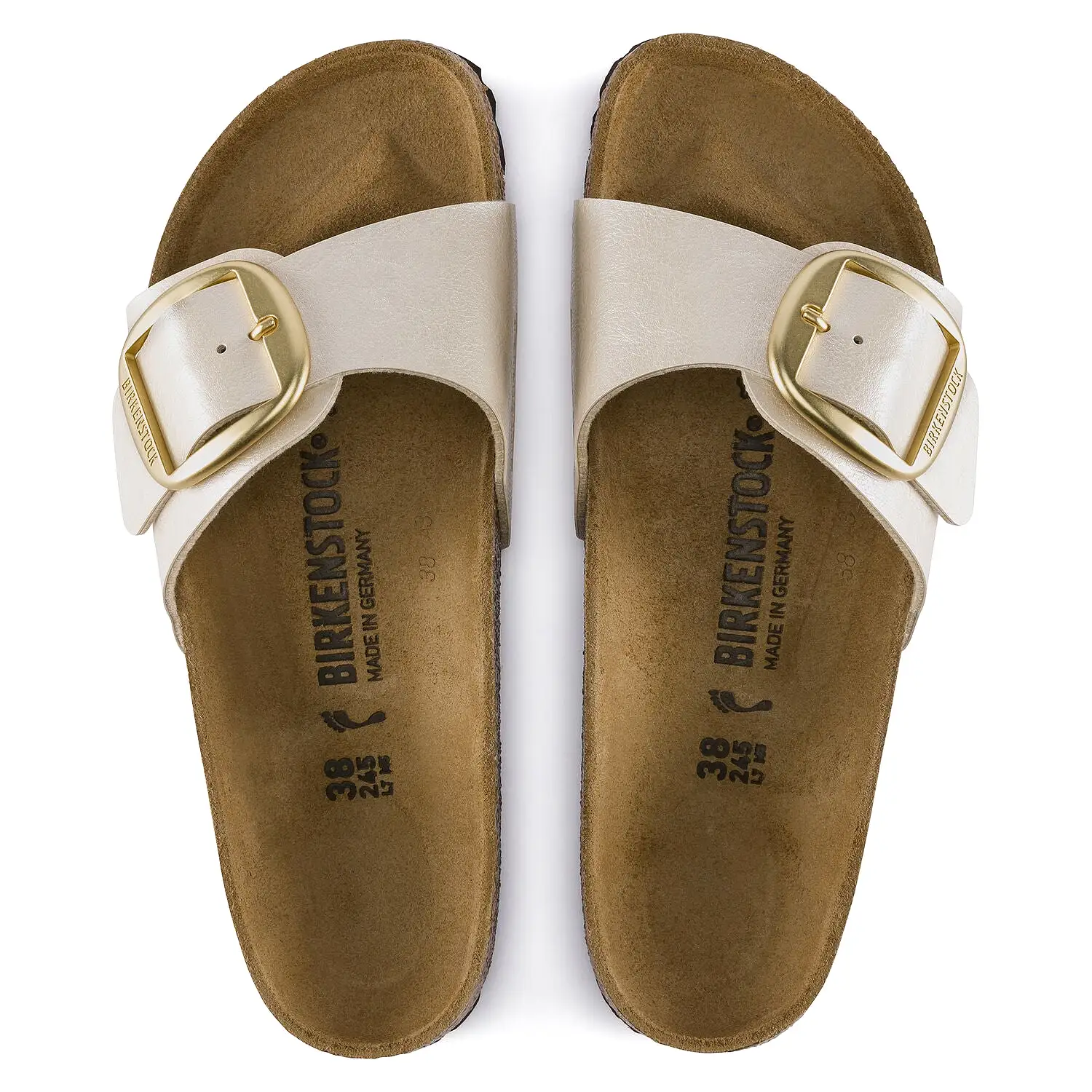        Birkenstock Madrid Big Buckle Pearl White