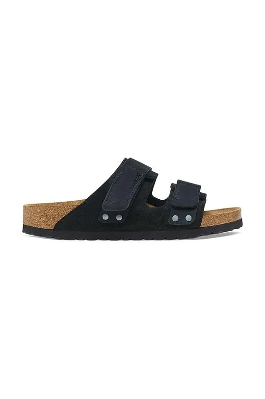 Birkenstock suede sliders Uji men's black color 1024810