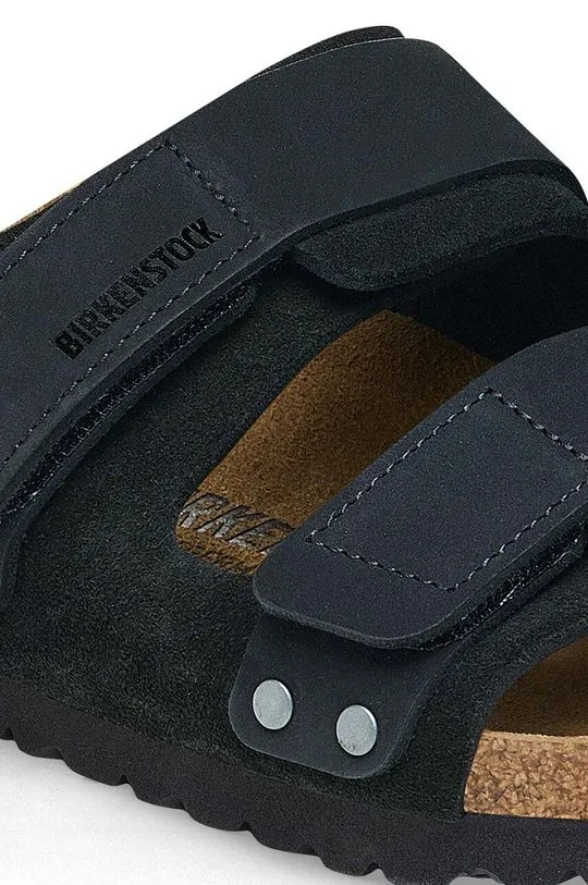 Birkenstock suede sliders Uji men's black color 1024810