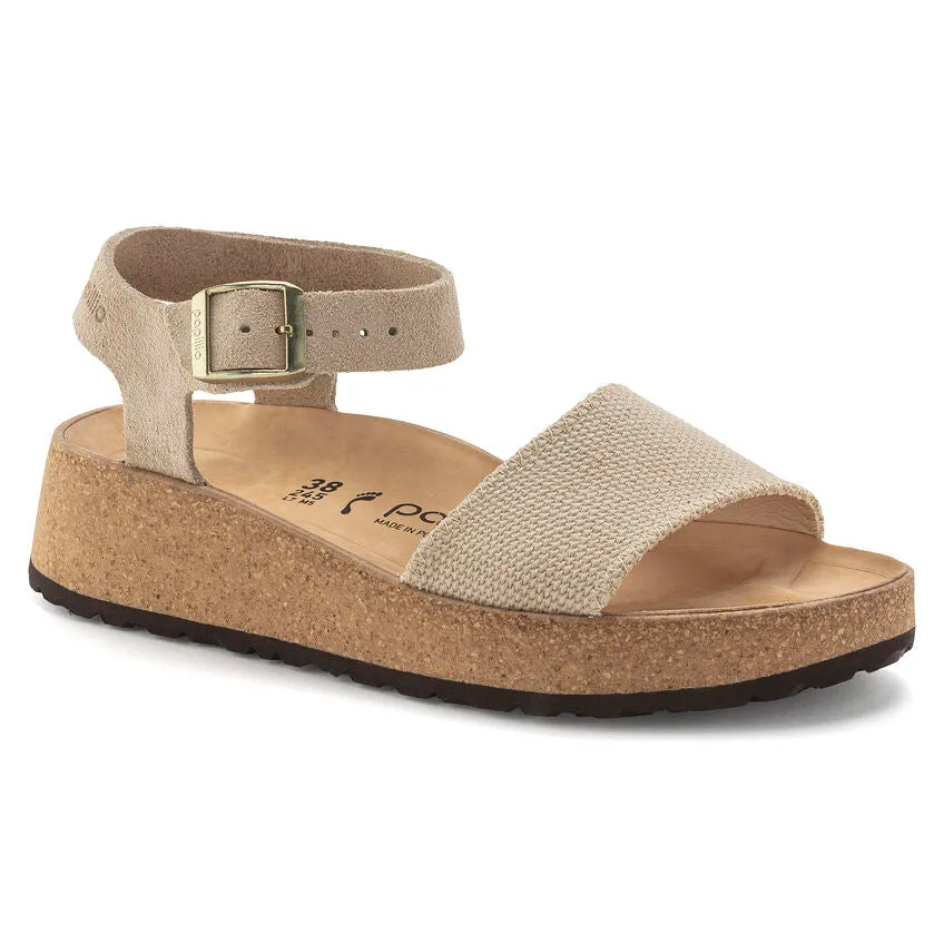 Birkenstock Women's Glenda Suede Leather Textile In Sandcastle