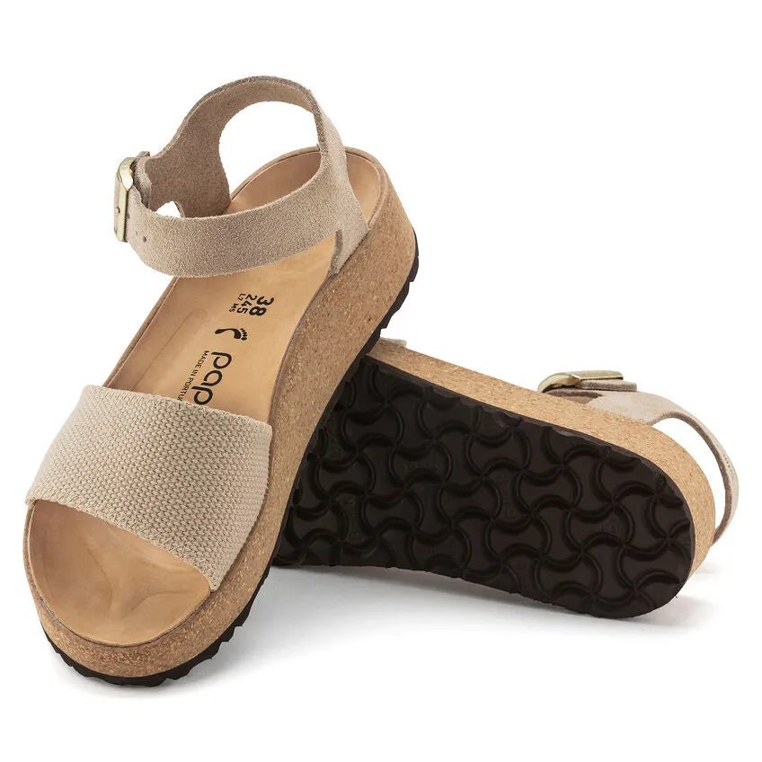 Birkenstock Women's Glenda Suede Leather Textile In Sandcastle