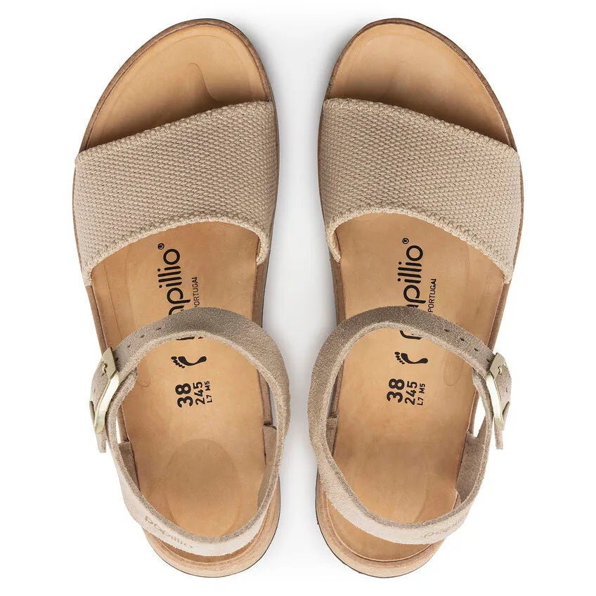 Birkenstock Women's Glenda Suede Leather Textile In Sandcastle