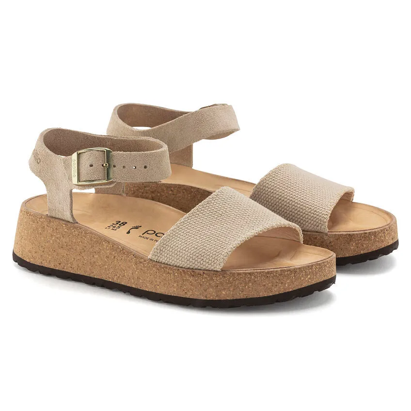 Birkenstock Women's Glenda Suede Leather Textile In Sandcastle