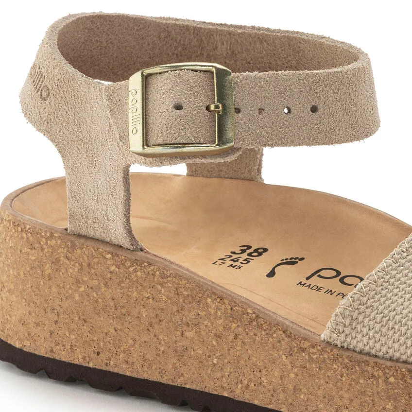 Birkenstock Women's Glenda Suede Leather Textile In Sandcastle