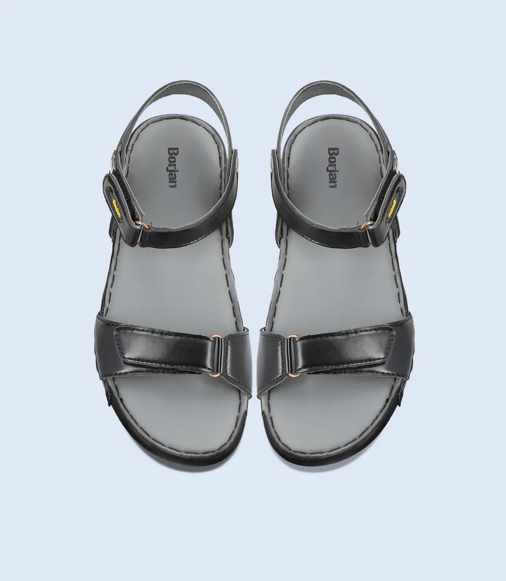 BM5680-Black-Men Sandal