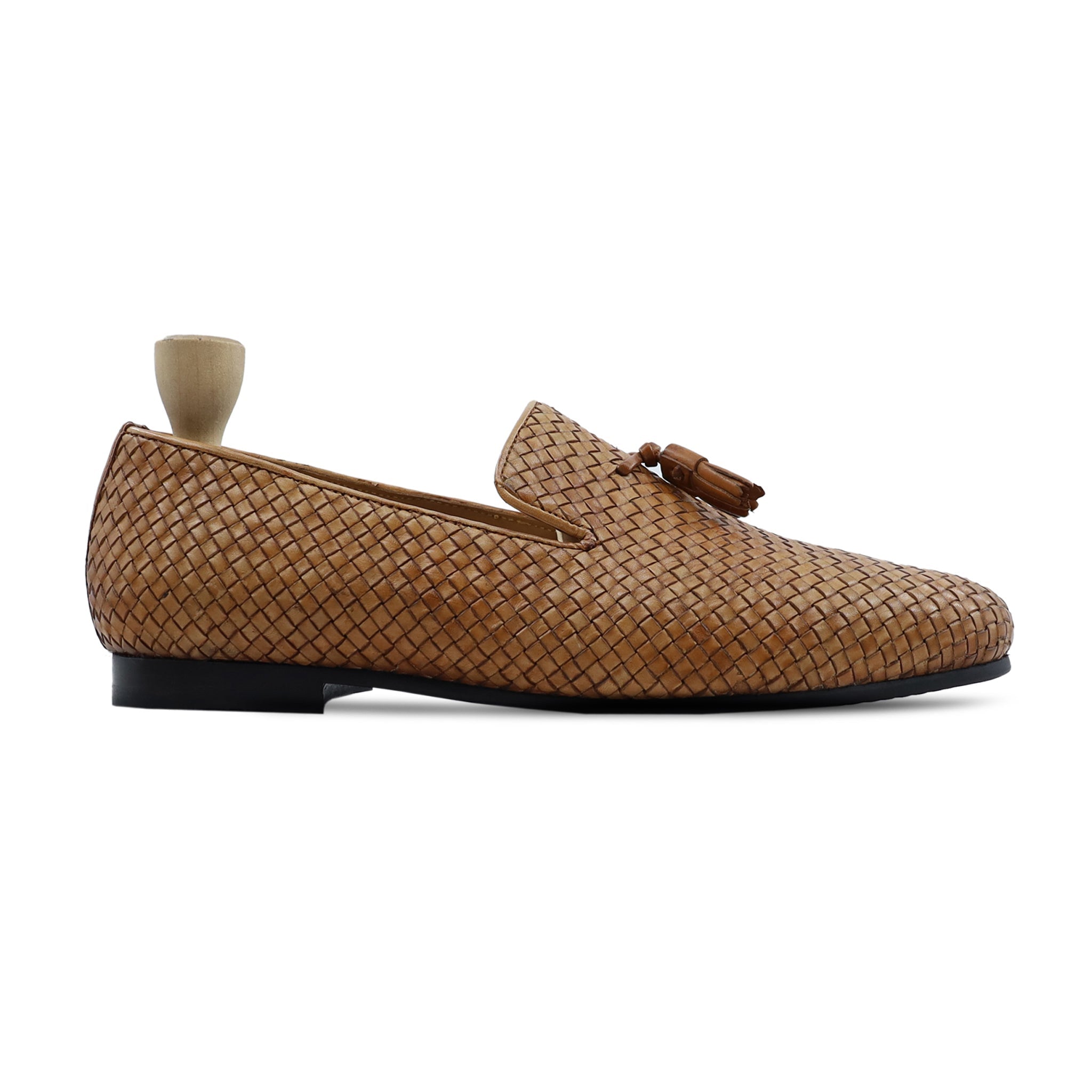 Borlange - Men's Yellow Woven Leather Loafer