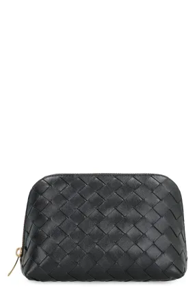 BOTTEGA VENETA Stylish Black Woven Leather Handbag for Women in SS24 Season