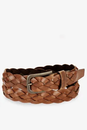 Brave Beker Bridle Leather Woven Belt