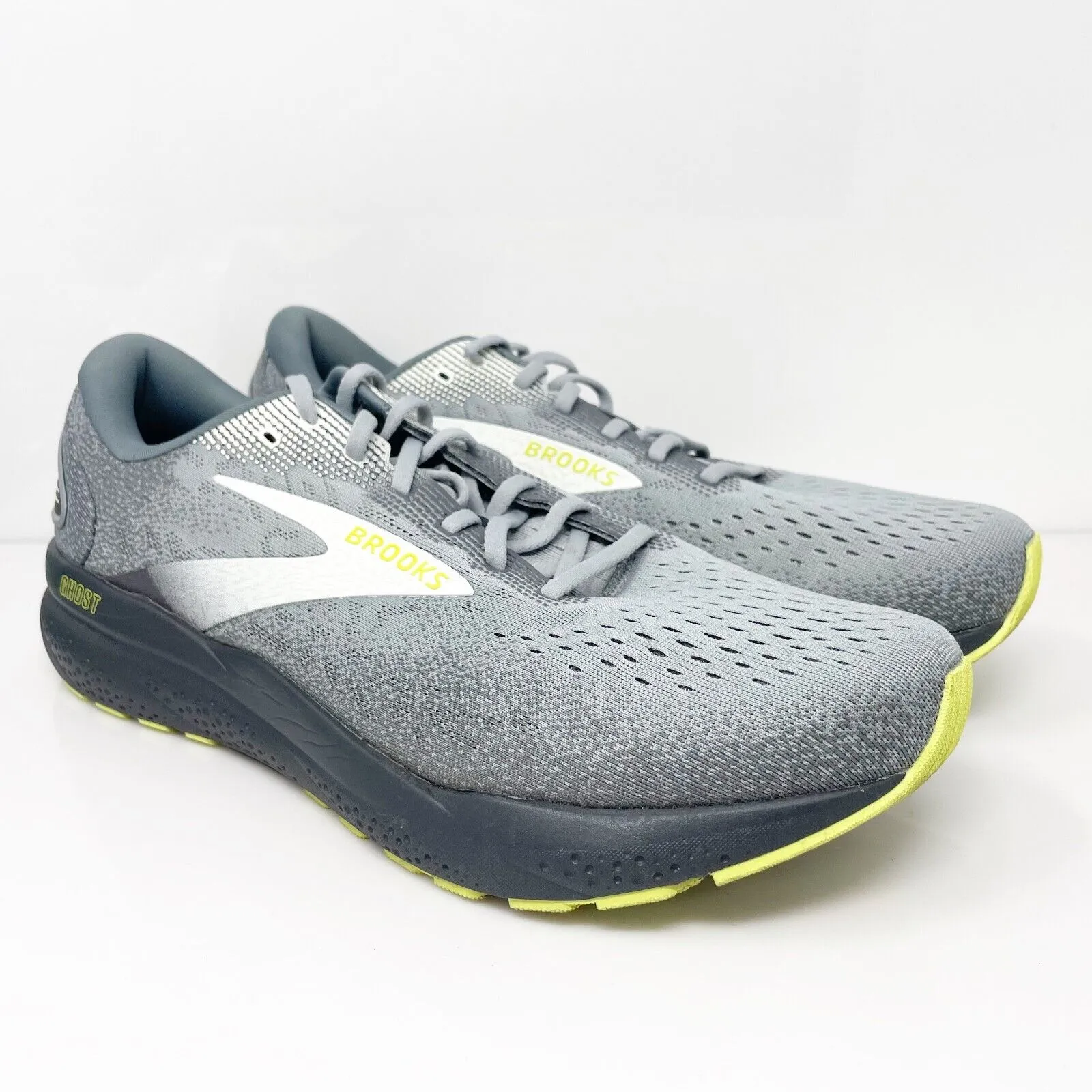 Brooks Mens Ghost 16 1104182E040 Gray Running Shoes Sneakers Size 14 2E