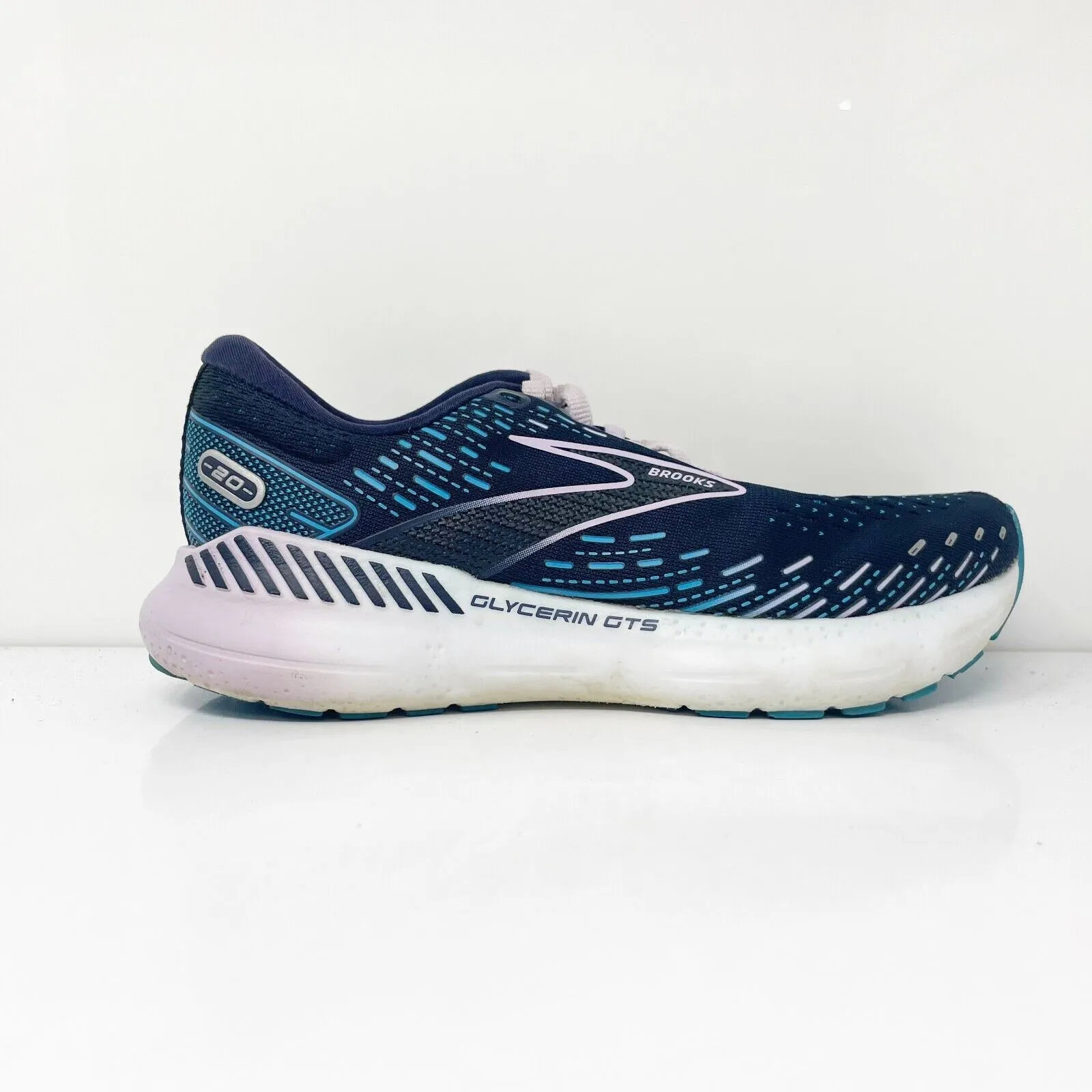 Brooks Womens Glycerin Gts 20 1203701B499 Blue Running Shoes Sneakers Size 6B