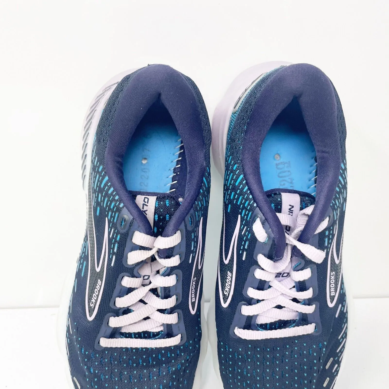 Brooks Womens Glycerin Gts 20 1203701B499 Blue Running Shoes Sneakers Size 6B