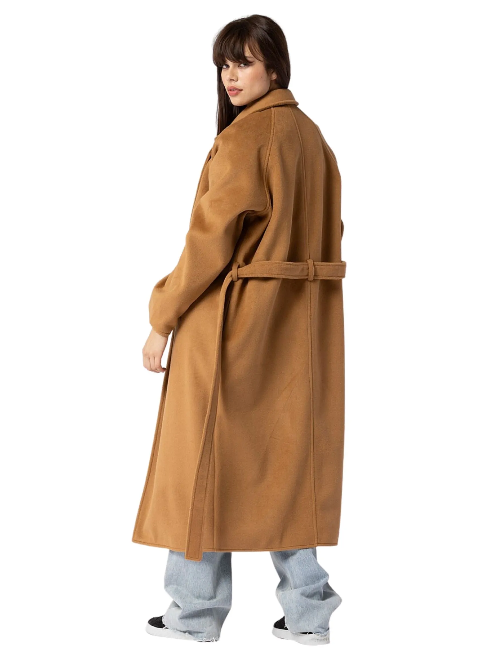 Camel Belted Trench Coat