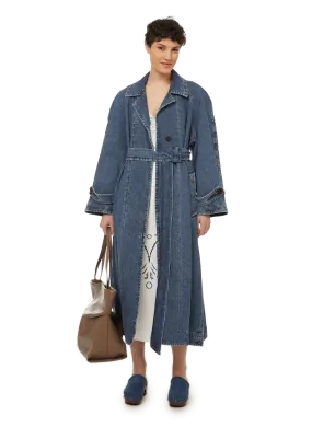 CHLOÉ  Long denim coat - Blue