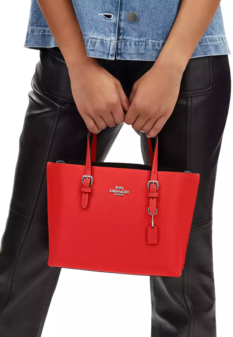 Coach Coach Mollie Tote Bag 25 in Miami Red C4084