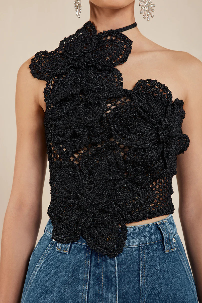 Cult Gaia - Nazanin Crotchet Top - Black