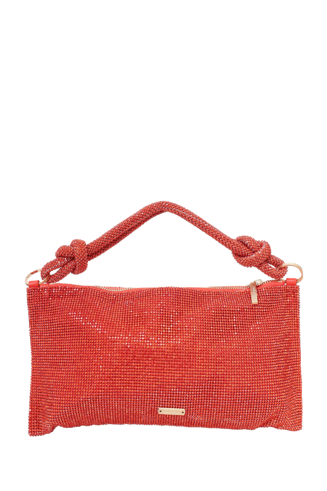 Cult Gaia Orange Rhinestone Hera Nano Bag