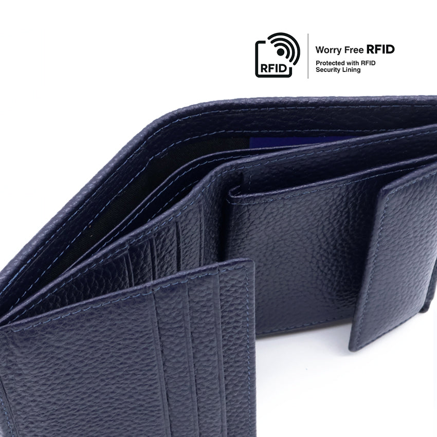 Day Trifold Men's Wallet - Navy