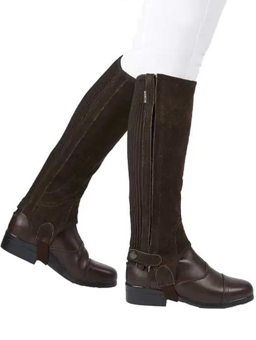 DUBLIN Suede Half Chaps II Brown Adult