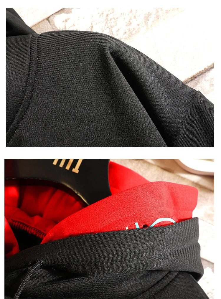 Elegance Two Color Hoodie With Rib Sleeves