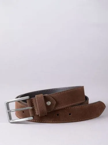 Eskdale Suede Belt in Dark Brown