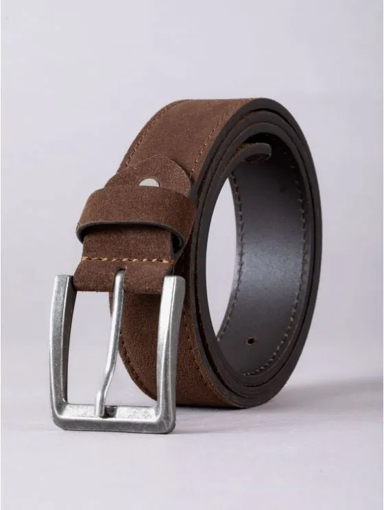 Eskdale Suede Belt in Dark Brown