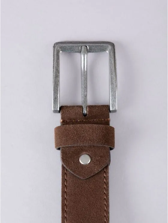 Eskdale Suede Belt in Dark Brown