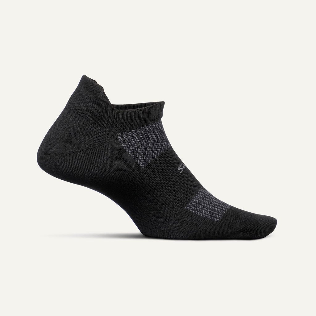 Feetures High Performance Ultra Light No Show Tab Socks - Black