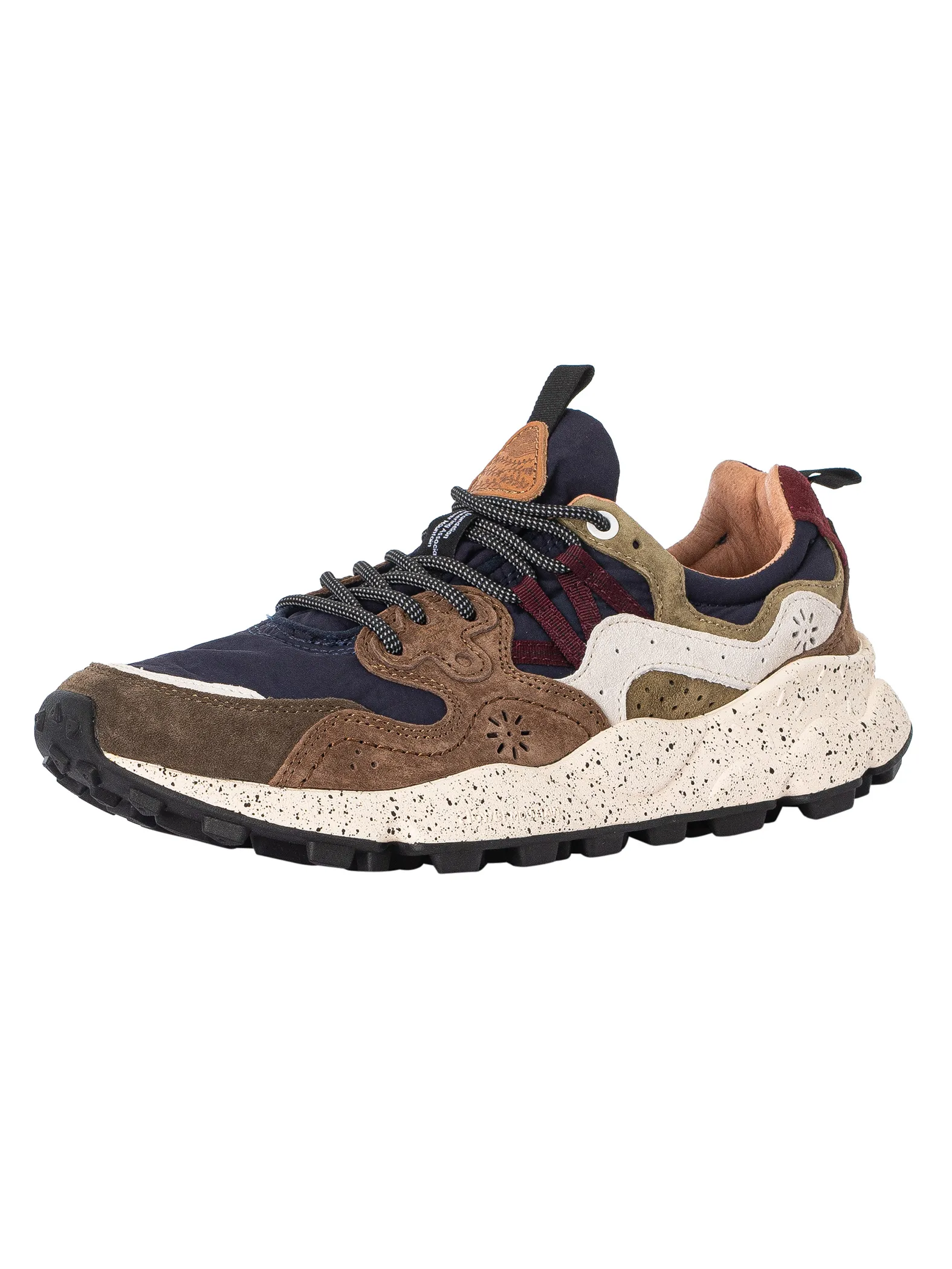 Flower Mountain Yamano 3 Suede Trainers - Brown/Navy