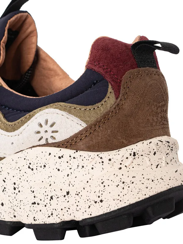 Flower Mountain Yamano 3 Suede Trainers - Brown/Navy