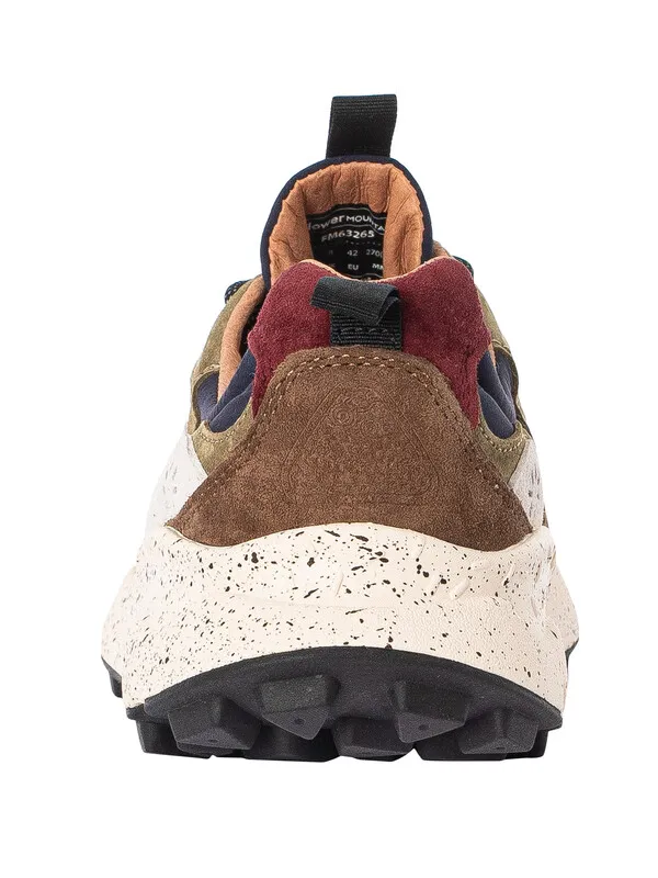 Flower Mountain Yamano 3 Suede Trainers - Brown/Navy