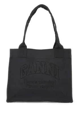 GANNI    Ganni Recycled Cotton Tote Bag In