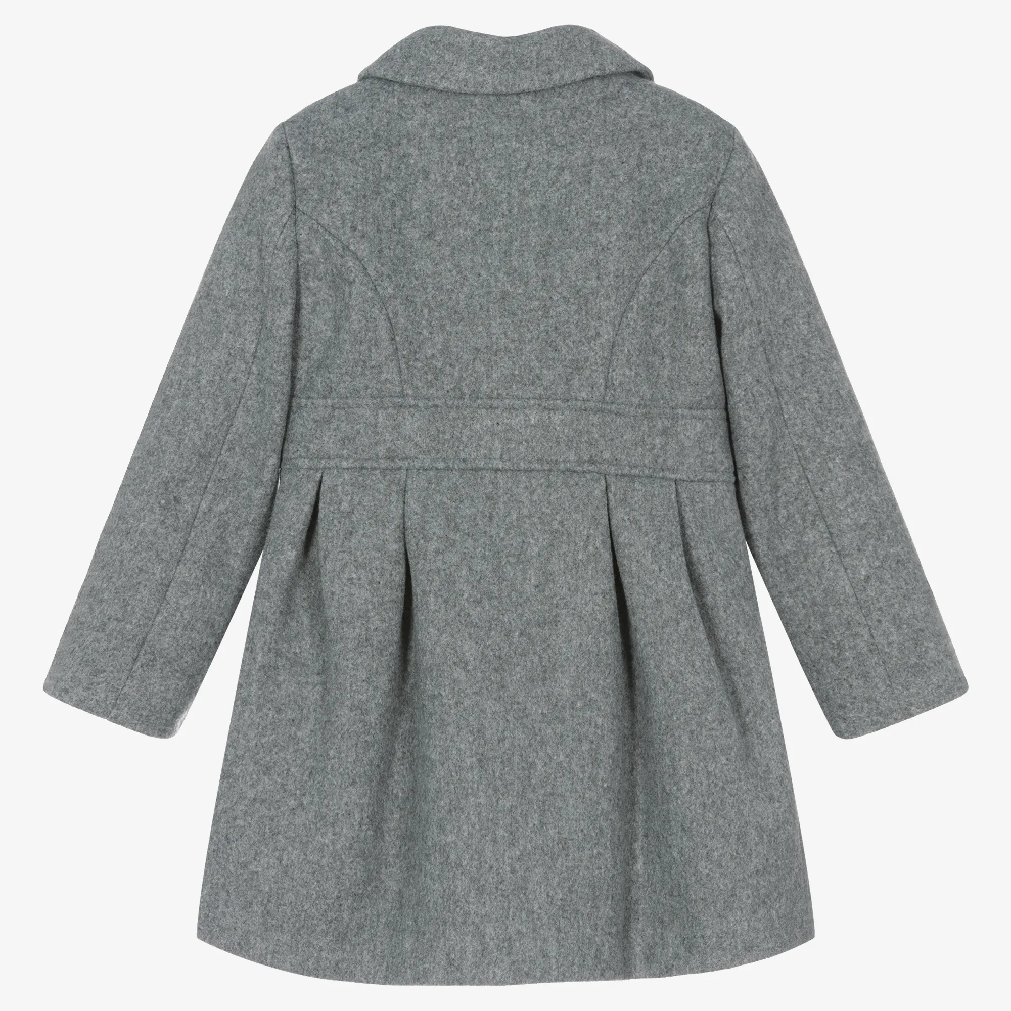 Girls Grey Felted Coat