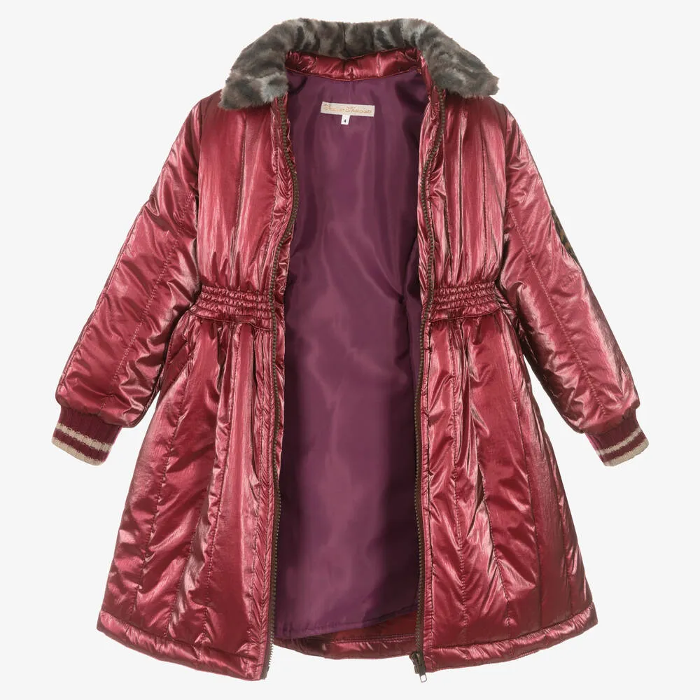 Girls Red Hooded Coat